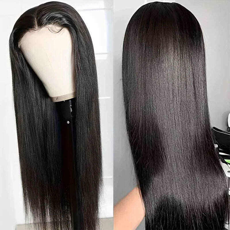 4x4 Lace Closure Wig for Black Women Straight Pre Plucked with Baby Hair